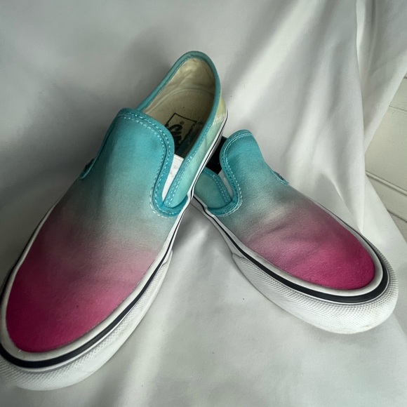 VANS Blue and Pink Ombre Slip-On Sneakers size 5 men and 6.5 woman - Picture 4 of 12